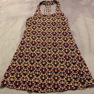 As U Wish Geometric Halter Dress, Size XS